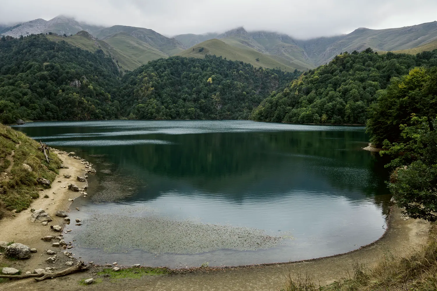A lake made by an earthquake.